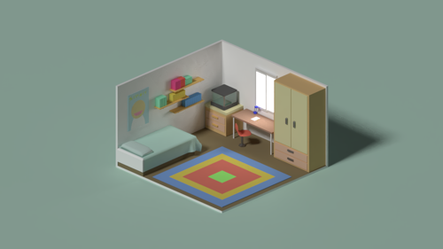 Low-poly rooms preview image